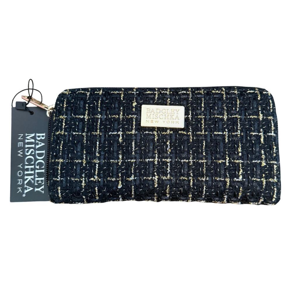 NWT Badgley Mischka Wallet zip up great gift holidays classy work classic